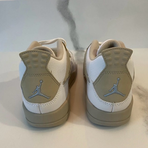 NIKE AIR JORDAN 4 RETRO PS IV 4 Linen SAND White 487725 118 1Y UK 13.5 EUR 32 - Picture 6 of 10